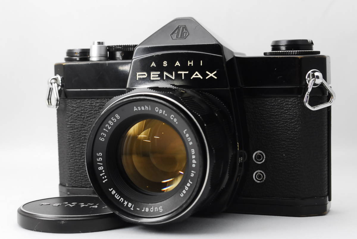 整備済み ペンタックス SL ブラック Super-Takumar 55mm f1.8 レンズセット　#0196 あa_画像1