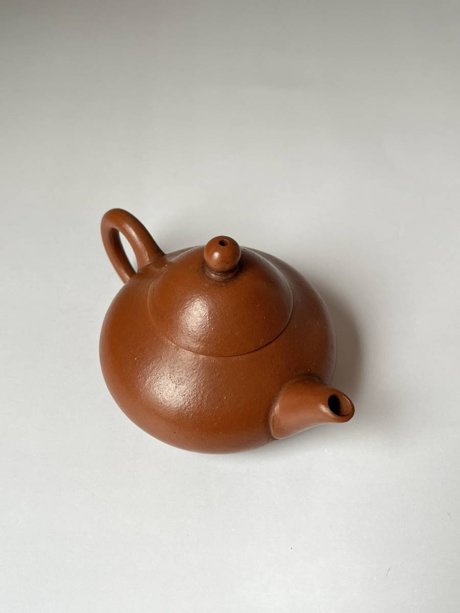 ZA0000160 中国唐物 秘蔵逸品 紫砂壺 茶道具 高さ5.5 直径10.5 口径3.5 ...