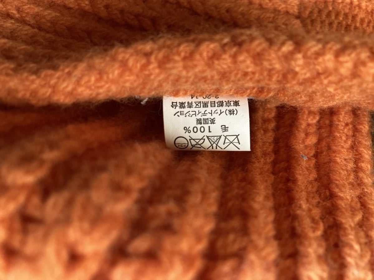  rare color! Inverallan made 3 color using used muffler book@ country Scotland made use impression equipped wool 100%[ inspection ] Fisherman sweater Britain 