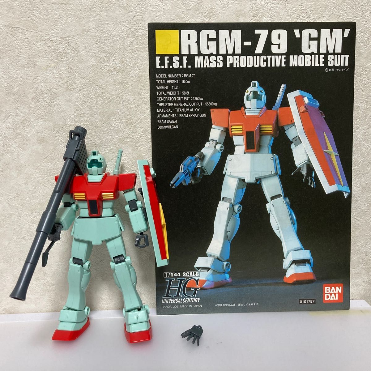 ガンプラ完成品ジャンク 機動戦士ガンダム HG 1/144 ジム バンダイ プラモデル
