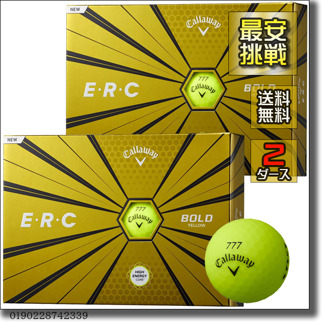 【正規品】 【新品即決 送料無料】2ダース24個 キャロウェイ ERC 2019年モデル イエロー 黄色 E・R・C E.R.C キャラウェイ ゴルフ ゴルフボール 2ダース