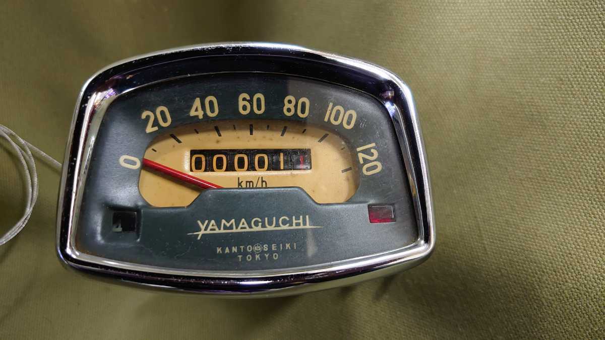 YAMAGUCHI ヤマグチオートペット 純正スピードメーター 未使用 長期保管 当時物 デッドストック 山口 関東精機東京