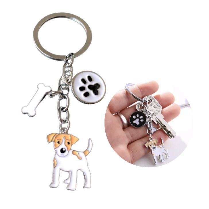  dog key holder Jack russell key ring charm accessory pa-son russell small size dog lovely stylish pad 