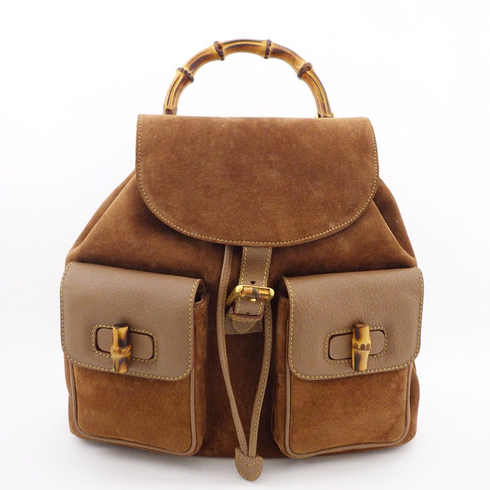 ホットセール 003 リュック レザー スエード バンブー グッチ GUCCI 1