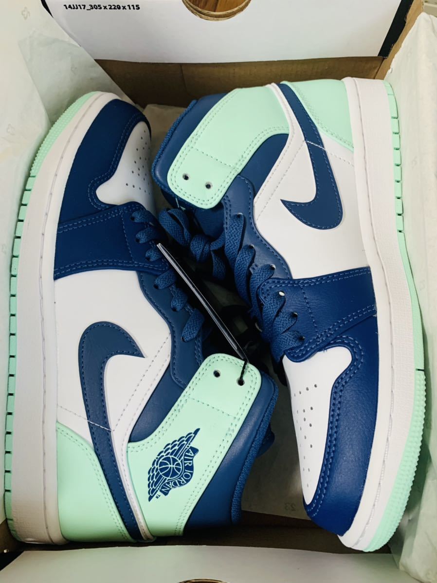 69%以上節約 美品⭐︎希少⭐︎AIR JORDAN 1 MID ブルーミント 26