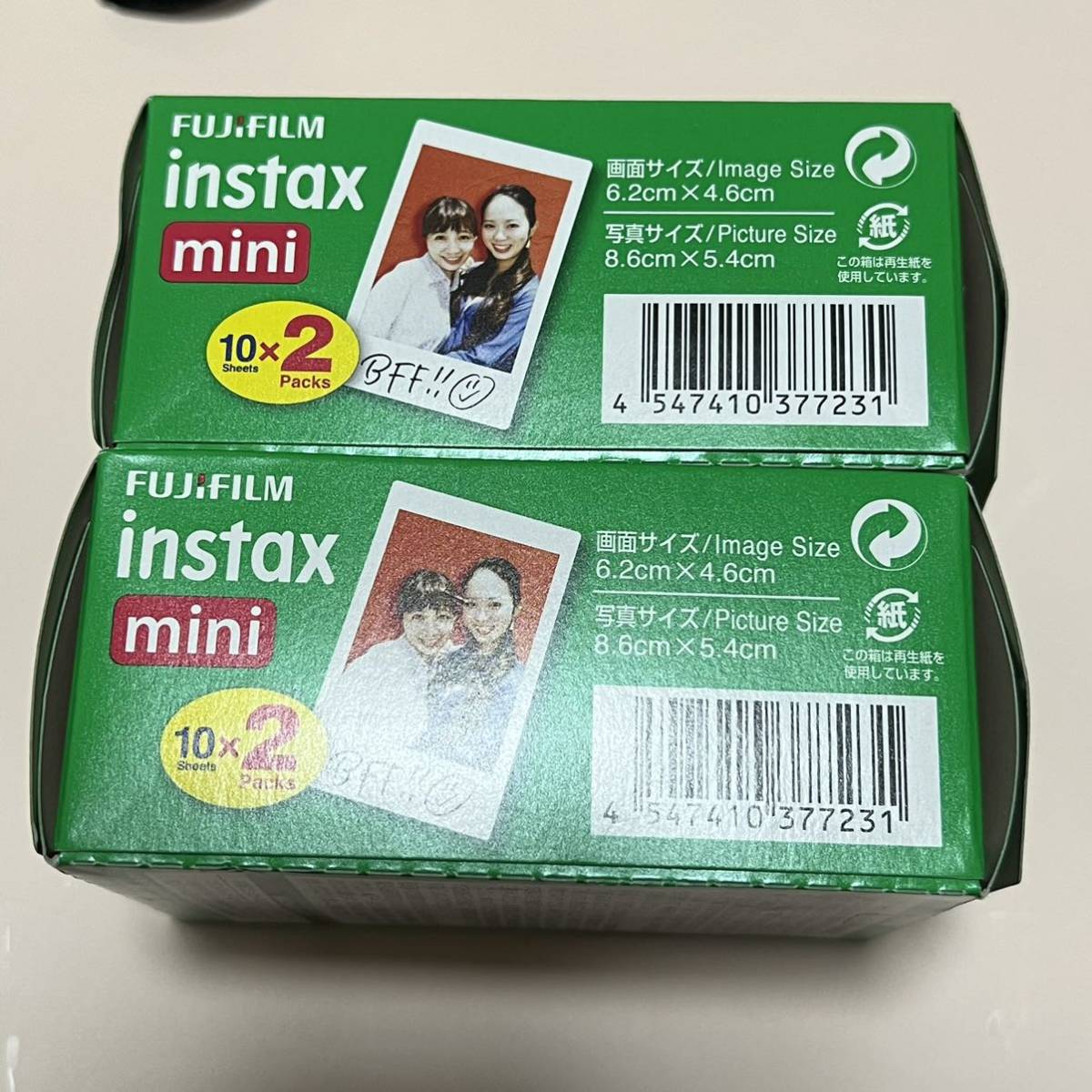 最新 セット販売x5 FUJIFILM インスタントカメラ チェキ用フィルム 20枚入x5SET INSTAX MINI JP 