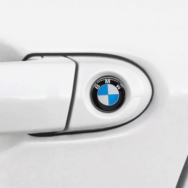 BMW ビーエムダブリュー 3D クリスタルエンブレム 14mm 鍵穴マーク 鍵穴隠し キーレス ブラック doo_画像6