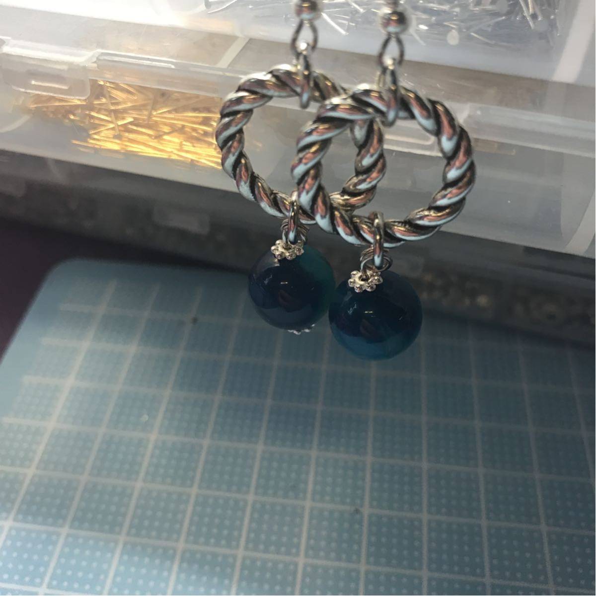  blue ... ring. earrings 