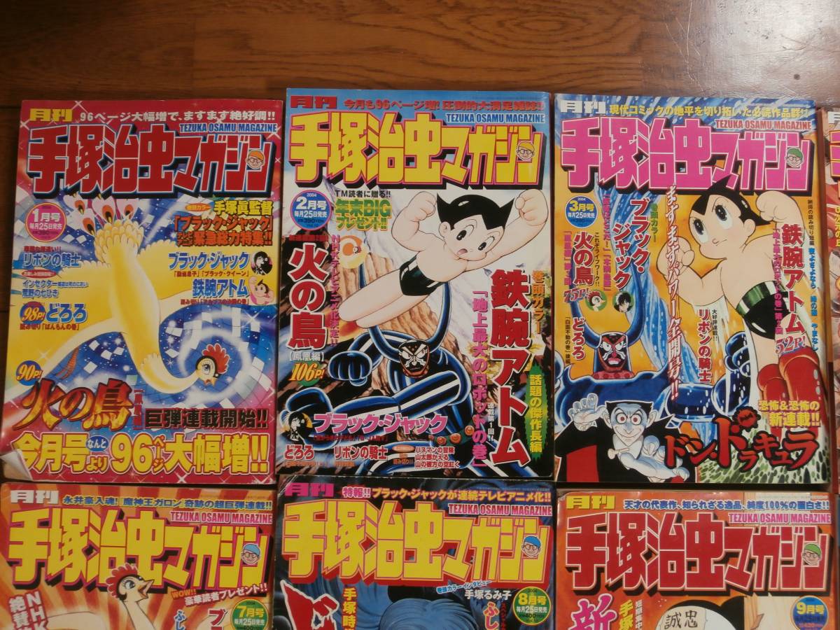 月刊 手塚治虫マガジン2004年1月号~12月号 全12冊セット 月刊 手塚治虫マガジン2004年1月号~12月号 全12冊セット
