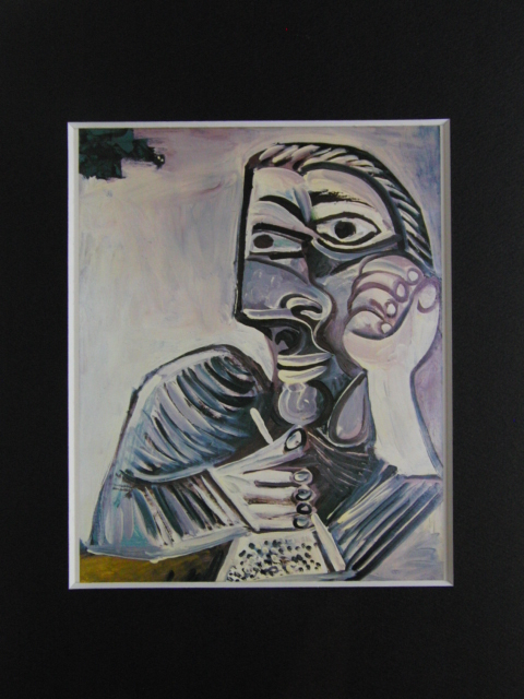 ピカソ(PICASSO)【筆を休めてもの想いにふける男】、高級画集画 Yahoo!オークション - ピカソ(PICASSO)【筆を休めてもの想いに