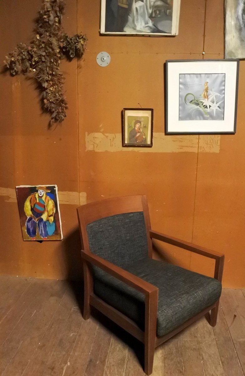 キツツキ 飛騨家具 アームソファ パーソナル ラウンジ チェア 椅子 木製 ナチュラル ウッド /レッドオーク材 ちぐさ
