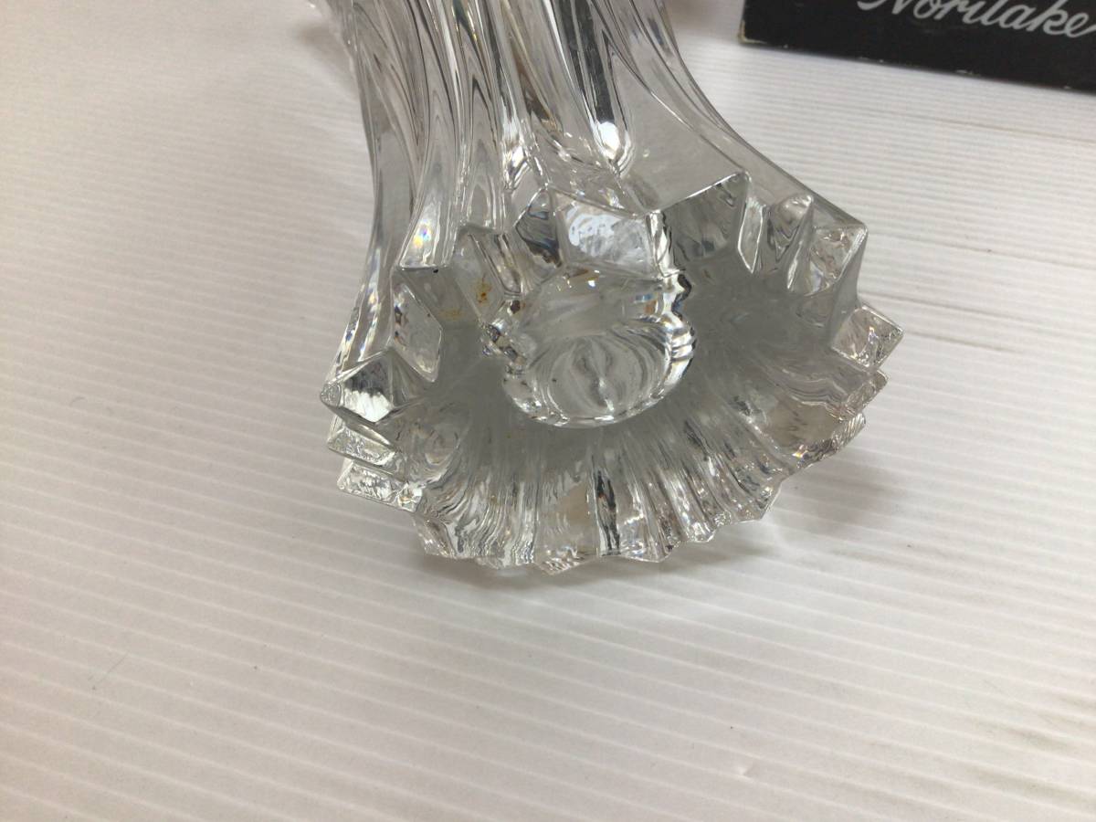 C328 新品　未使用　Noritake Crystal/ノリタケ クリスタル　花瓶　フラワーベース　Tall Vase 10 1個　901/761 箱入_画像9