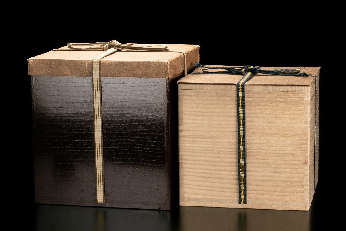 【MG匠】個展出品!図録掲載『月形那比古』最古傑作 鬼志野広口壷 共箱 塗二重箱 仕覆 蓋 図録「鬼志野」保証 送料無料 美品_画像9