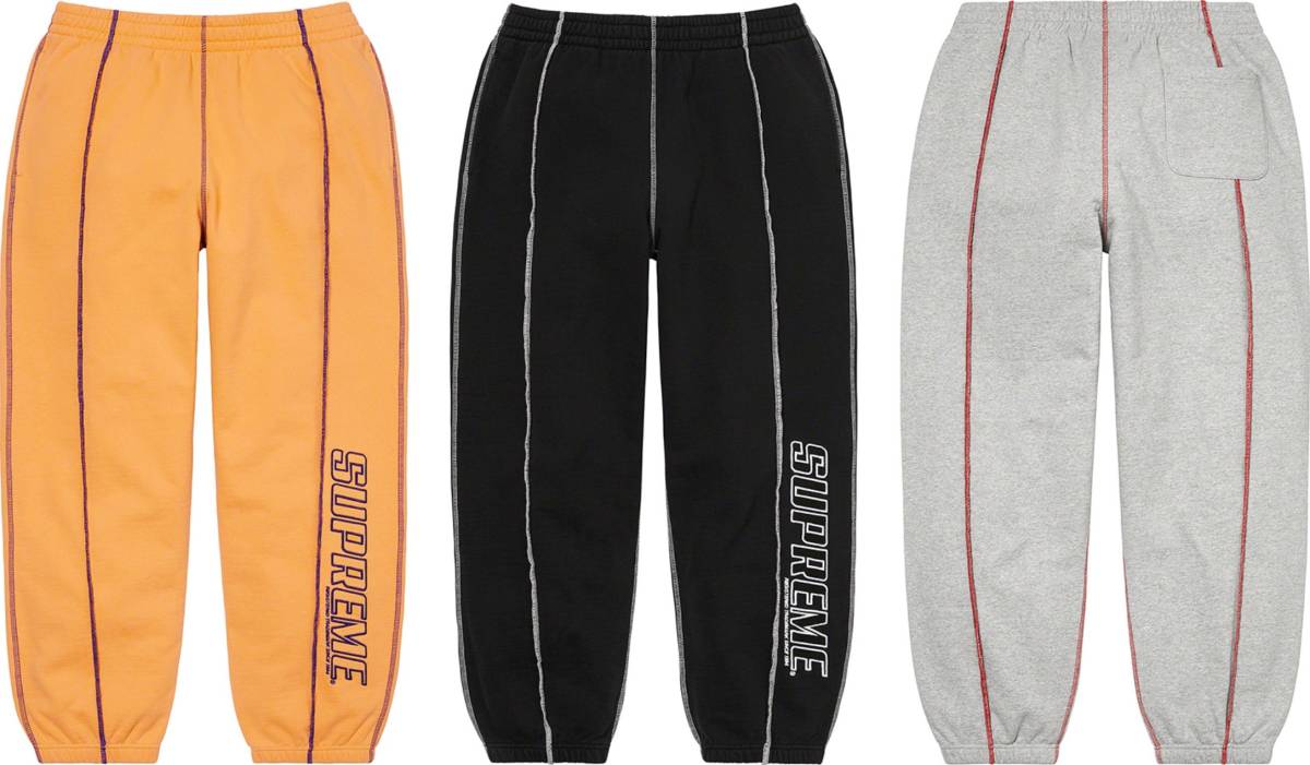 完売 Supreme 22SS Week10 Coverstitch Sweatpant カバーステッチ スウェットパンツ M Dusty Gold WIND AND SEA SAPEur_画像6