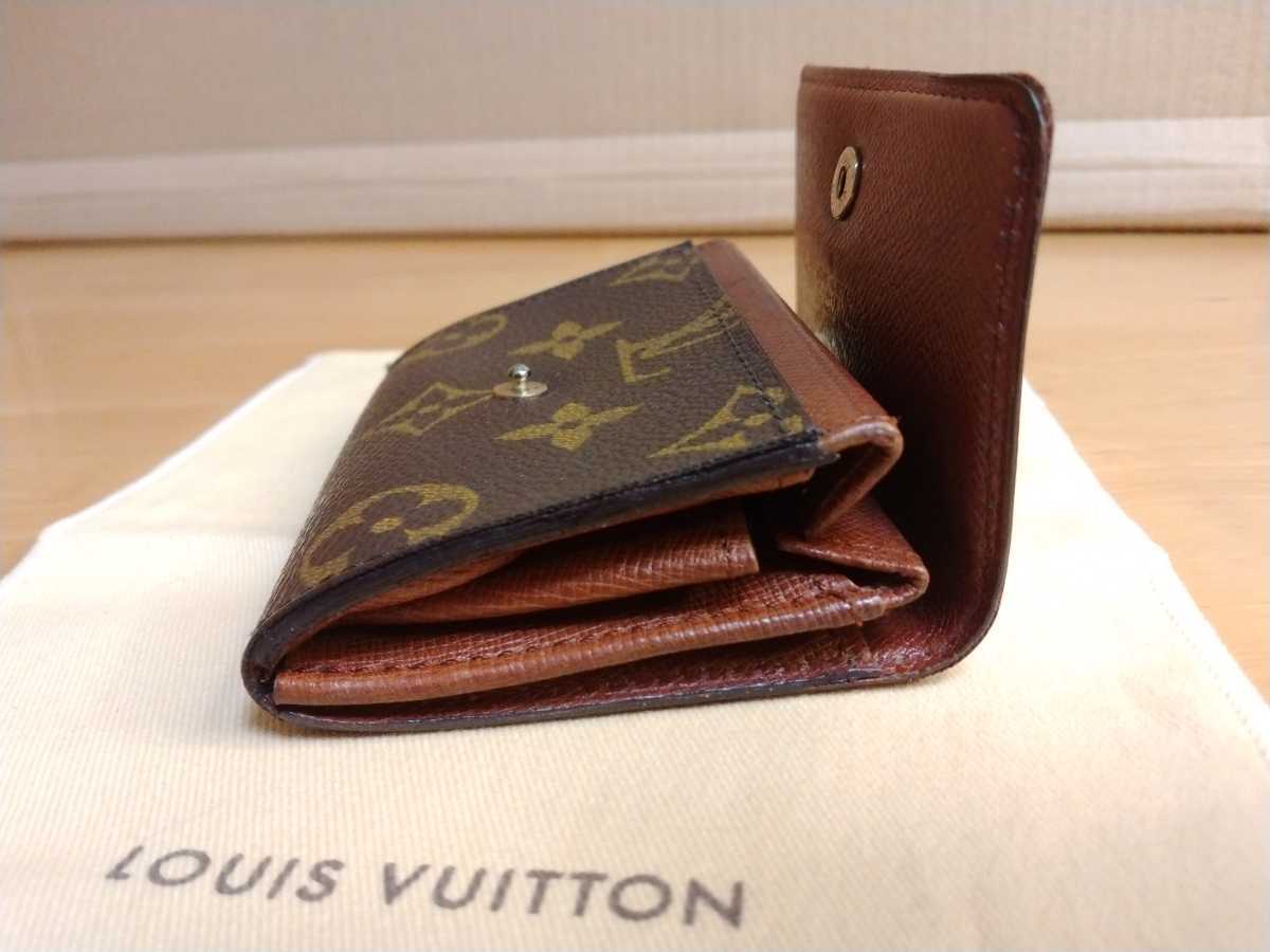 中古 LOUIS VUITTON ルイヴィトン もの 小銭入れ カードケース 保存袋付き Louis Vuitton coin & cardcase 送料無料_画像8