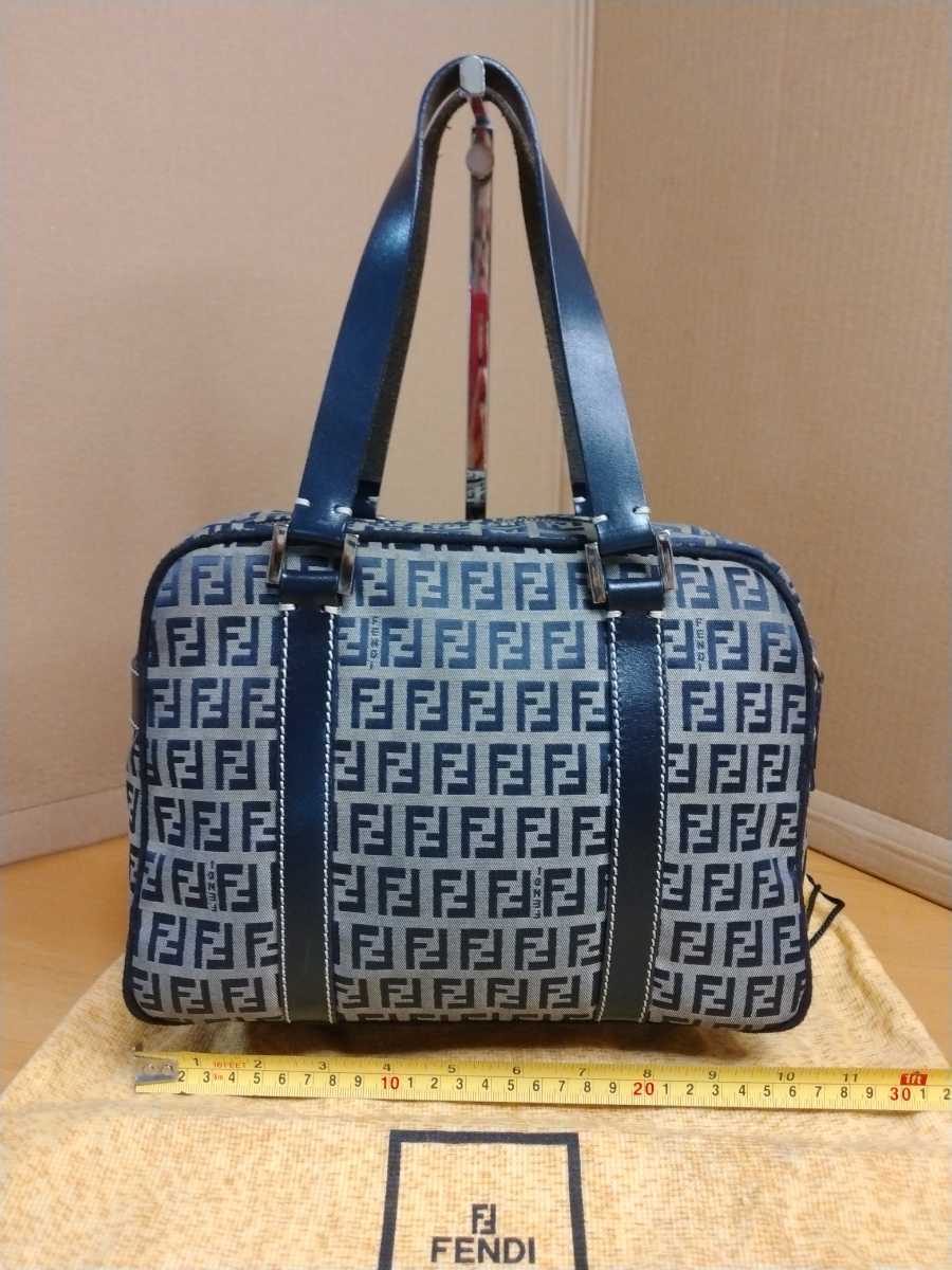 値下げ中 FENDI フェンディ FF ズッキーノ ハンドバッグ キャンバス