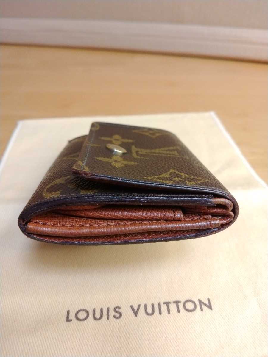 中古 LOUIS VUITTON ルイヴィトン もの 小銭入れ カードケース 保存袋付き Louis Vuitton coin & cardcase 送料無料_画像9