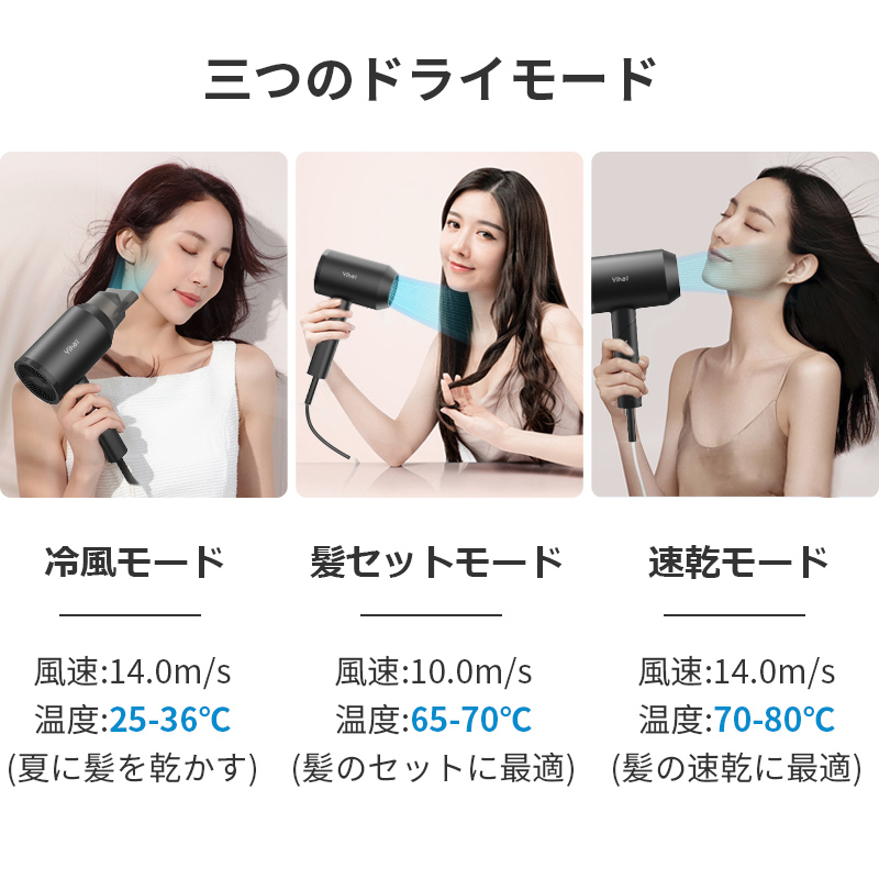 ドライヤー 大風量 1500W ヘアドライヤー 速乾 マイナスイオン ヘアケア 収納 速乾 時短 恒温 折畳み式 髪に優しい PSE認証済　A263