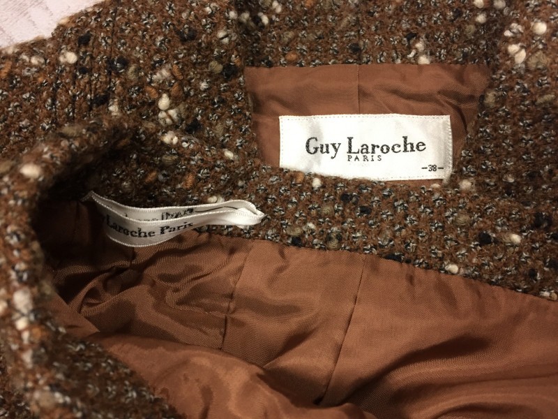 Guy Laroche ギラロッシュ PARIS レトロ オールド 古着 ツイード