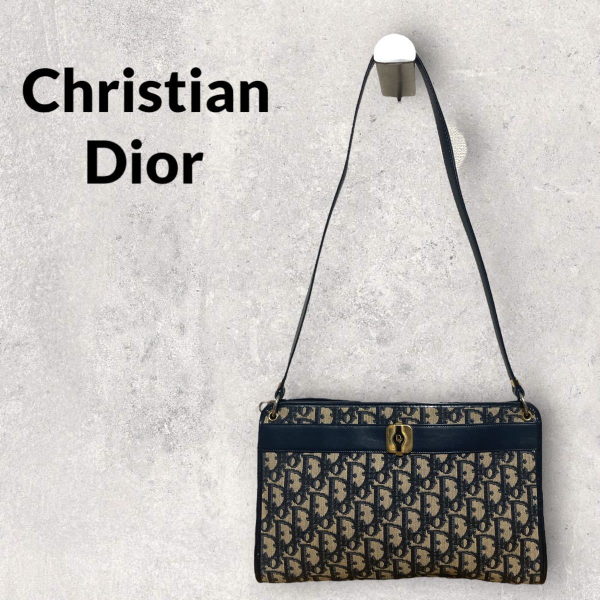 Christian Dior ディオール フランス製 ロゴ金具 トロッター 総柄