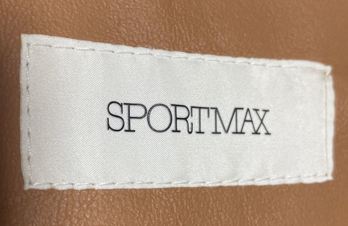美品 MAX MARA SPORTMAX レザートレンチコート 38 ブラウン