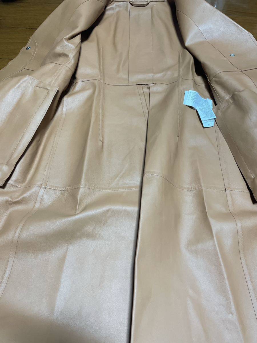 美品 MAX MARA SPORTMAX レザートレンチコート 38 ブラウン | easy