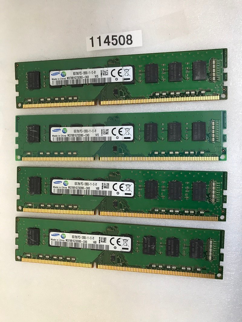 SAMSUNG PC3-12800U 32GB 8GB 4枚 32GB DDR3 デスクトップ用 メモリ DDR3-1600 8GB 4枚 セット 240ピン ECC無し DDR3 DESKTOP RAM_画像1