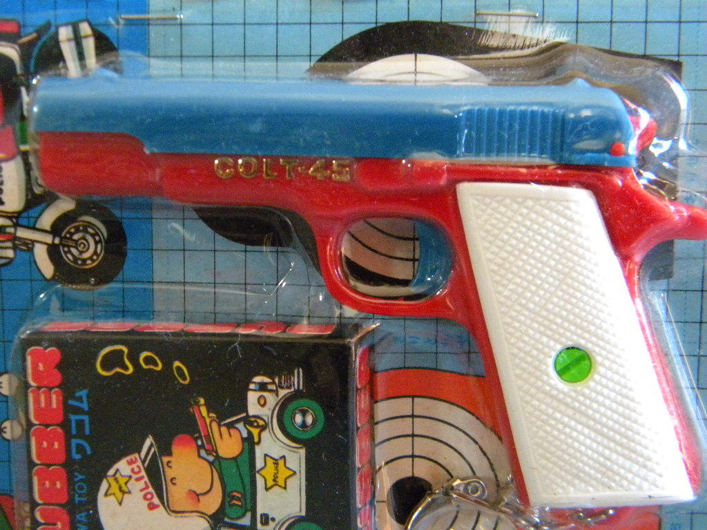 当時物 ★★6連発 ピストル拳銃 COLT-45 !! ワゴムピス 秘密兵器 コルト 東京クズワ 日本製 射的「定形外 LP可」★★未使用 デッドストック_画像5