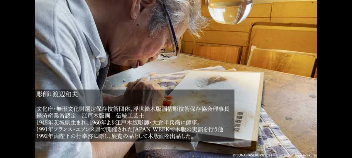 限定100枚】狼と香辛料 浮世絵木版画 狼桜美人図 15周年 ホロ シリアル