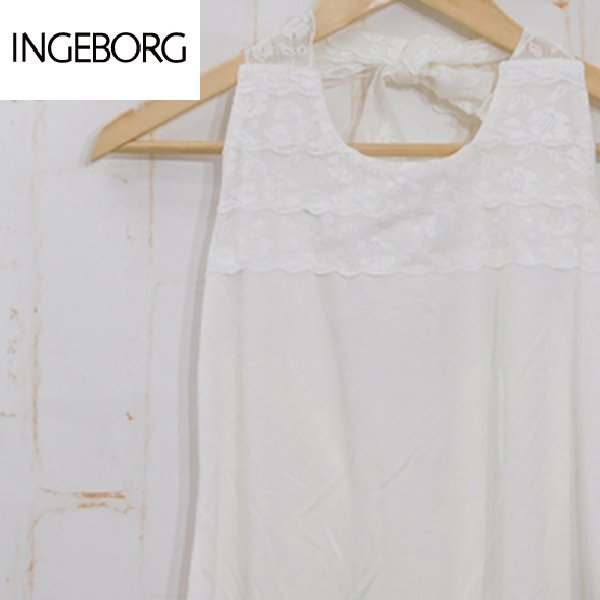  Ingeborg INGEBORG# шелк . топ на бретелях топ майка цветочный принт гонки #9# белый Pink House PINKHOUSE *KH2519021