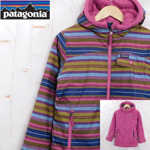 パタゴニア patagonia■リバーシブルジップジャケット■ジャンパー　ブルゾン■ピンク×カーキ×ネイビー　アウトドア　※1d23230_画像1