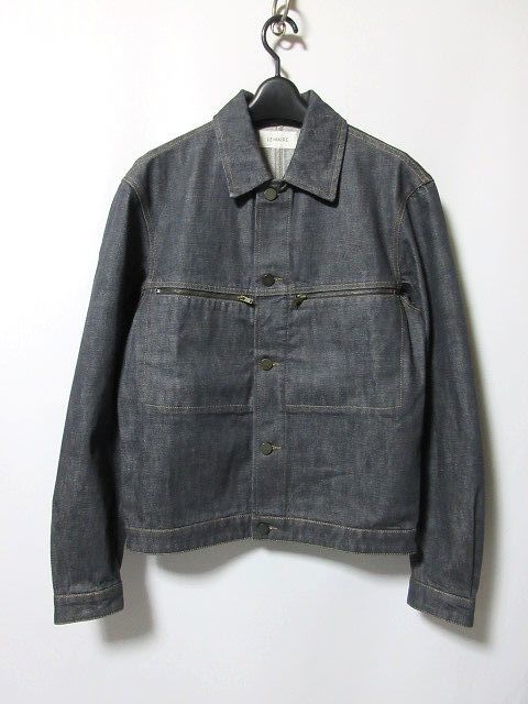 希少 21SS LEMAIRE ルメール SSENSE Exclusive Grey Denim Trucker Jacket ( 211 OW176 LD059 ) デニム ジャケット Gジャン