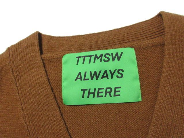 未使用 22AW TTT_MSW ティー New standard knit cardigan ニット カーディガン 茶 M_画像3