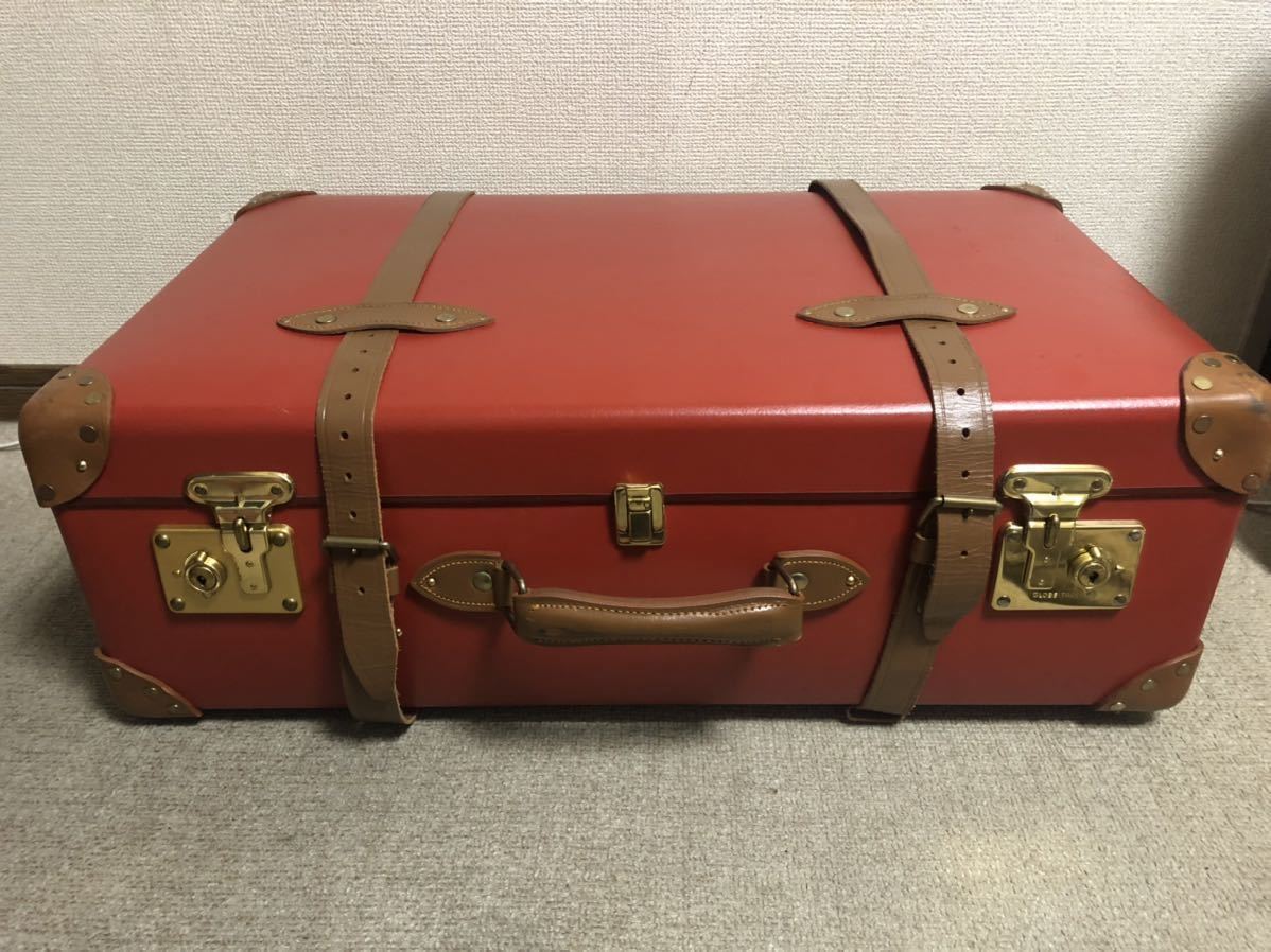 GLOBE TROTTER グローブトロッターレザー赤2輪スーツケース GLOBE TROTTER グローブトロッターレザー赤2輪スーツケース