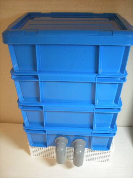雨水タンク　コンテナBOX～瓢箪池まで対応　詰まり防止用フィルター １００Ｌ以下用 　モーター付き　1_濾過容量は　約18L　です。