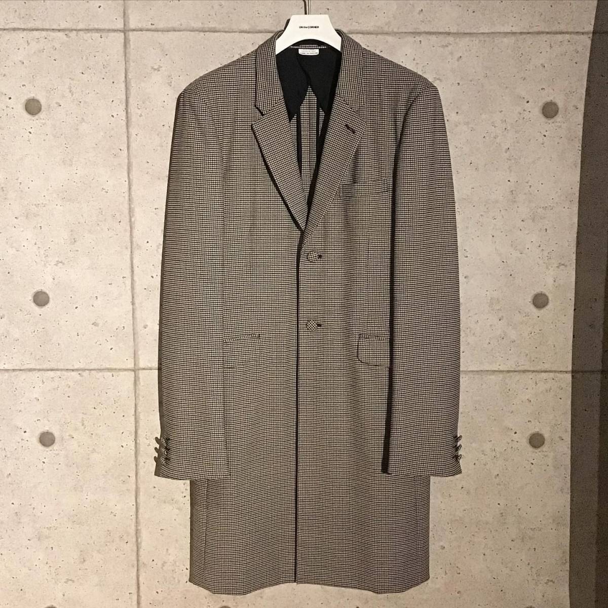 ONtheCORNER ITEM No.1193/COMMEdesGARCONS HOMMEPLUS コムデギャルソンオムプリュス ハウンドトゥース ロングジャケット 07aw size:M_画像1