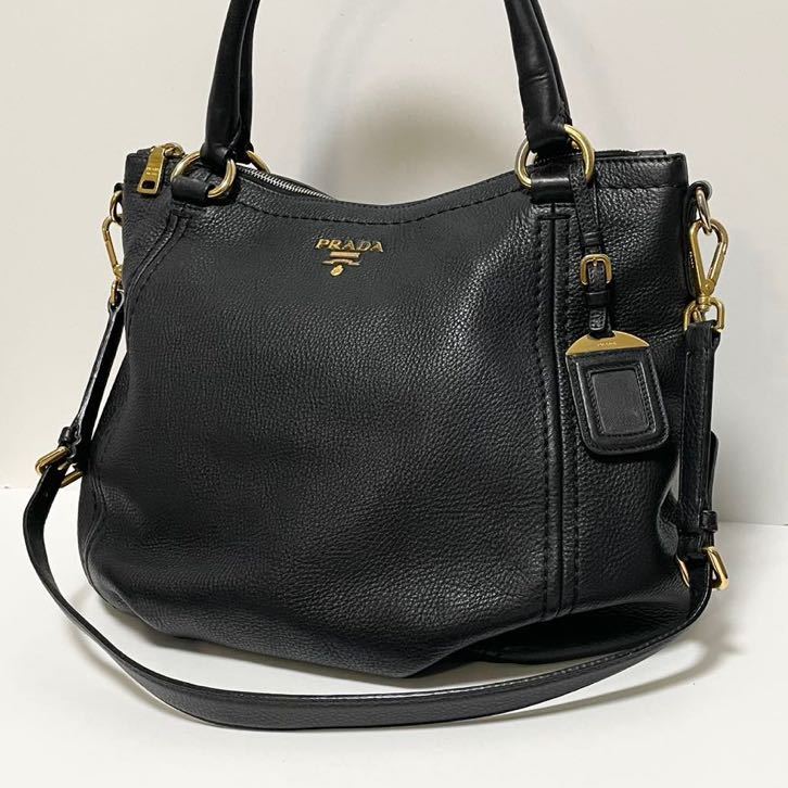 PRADA プラダ 2way ハンド トート ワン ショルダー バッグ ヴィッテロ