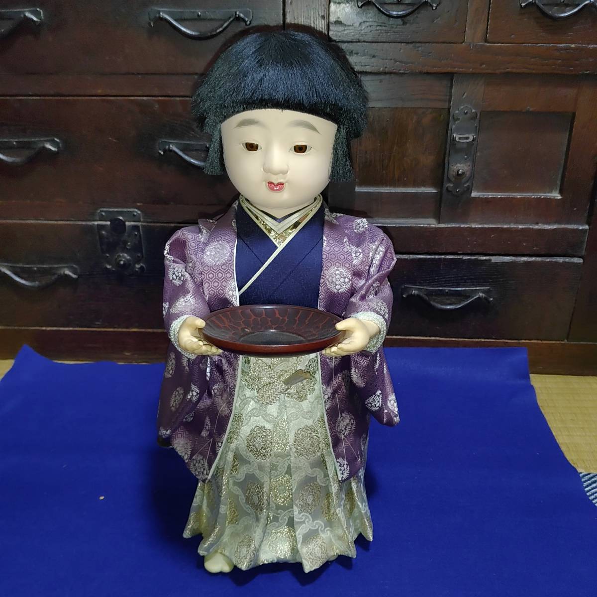 在庫処分】 完全売り切り品 お茶運び人形(市松人形)ゼンマイ切れ無