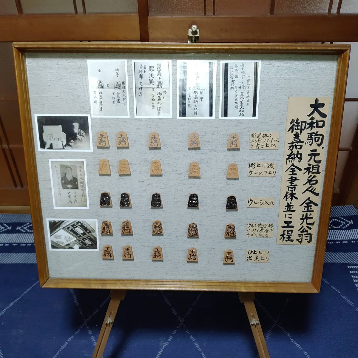 うぶだし大珍品大和駒元祖名人金光翁の将棋全書体並工程標本額-