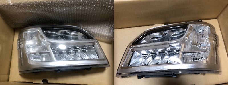 ご注意ください ハイゼットT S500P S510P LEDヘッドライト左右 セット