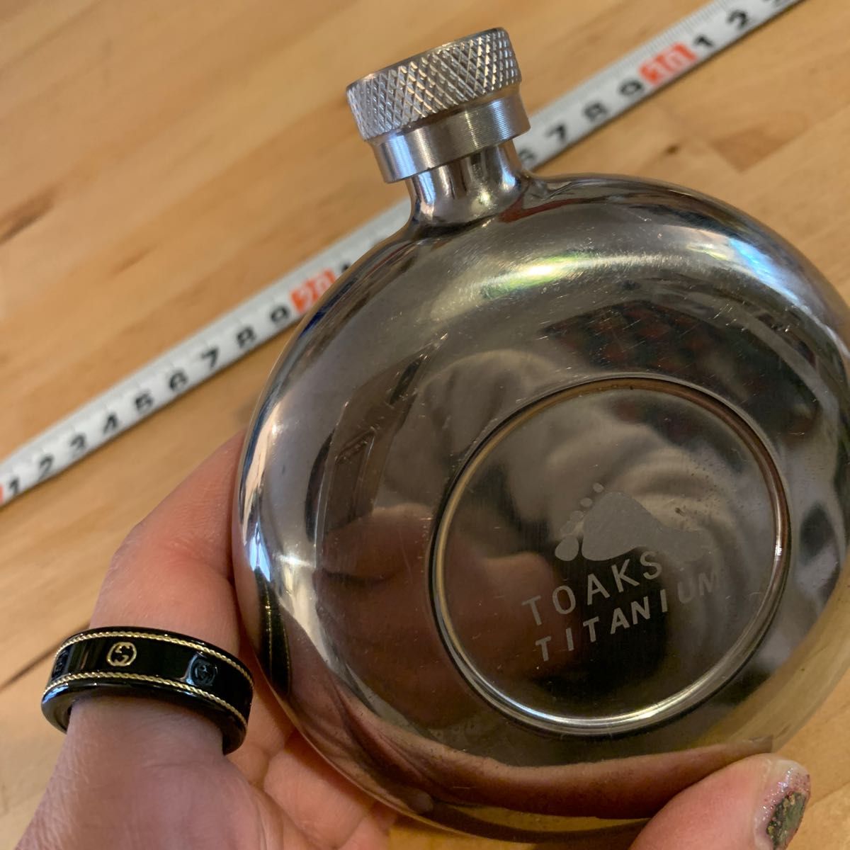 トークス TOAKS Titanium Wine Flask 150ml ワイン　フラスコ　フラスク　ウイスキー　チタン