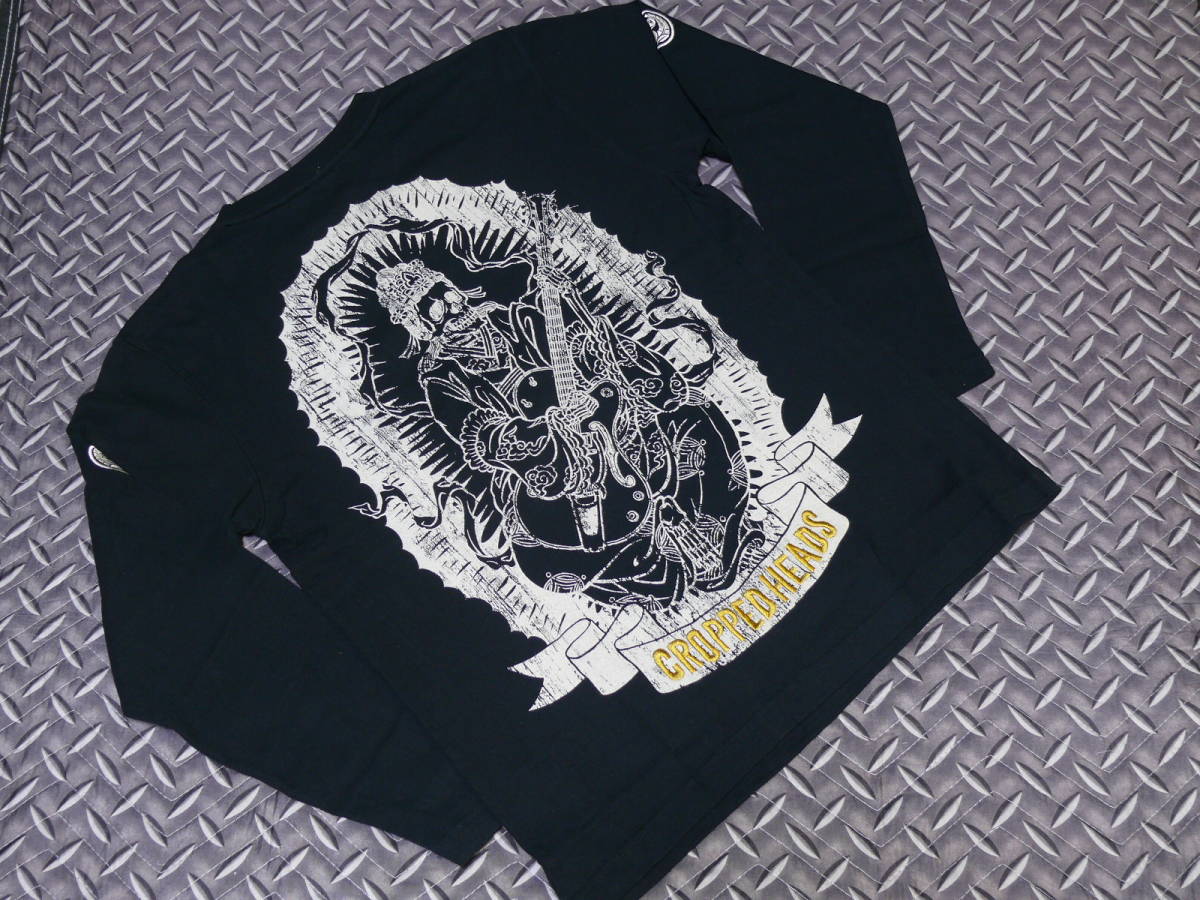 ♪CROPPED HEADS(クロップドヘッズ) 弁才天・長袖Teeシャツ◆カラー：ブラック◆SIZE：M 未使用(ラスト１点物)_♪CROPPED HEADS 弁才天・長袖Teeシャツ！