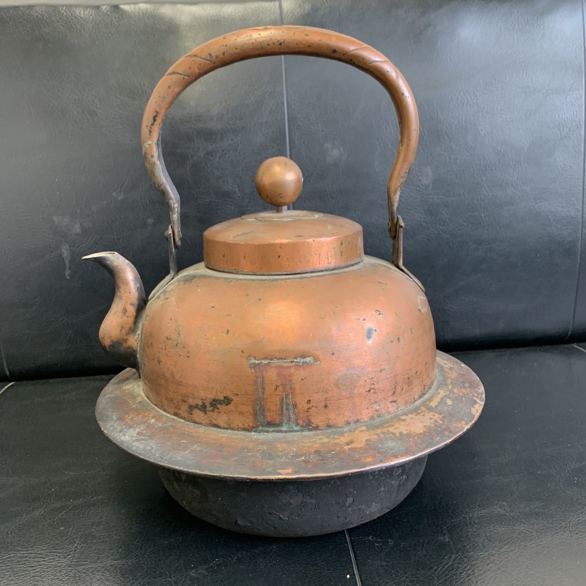 銅製ヤカン茶道具-