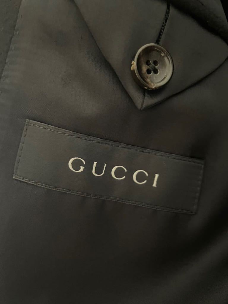 美品　GUCCI　グッチ　メンズ　チェスターコート　ロングコート　正規品　黒　46　イタリア製　トムフォード期　_画像7