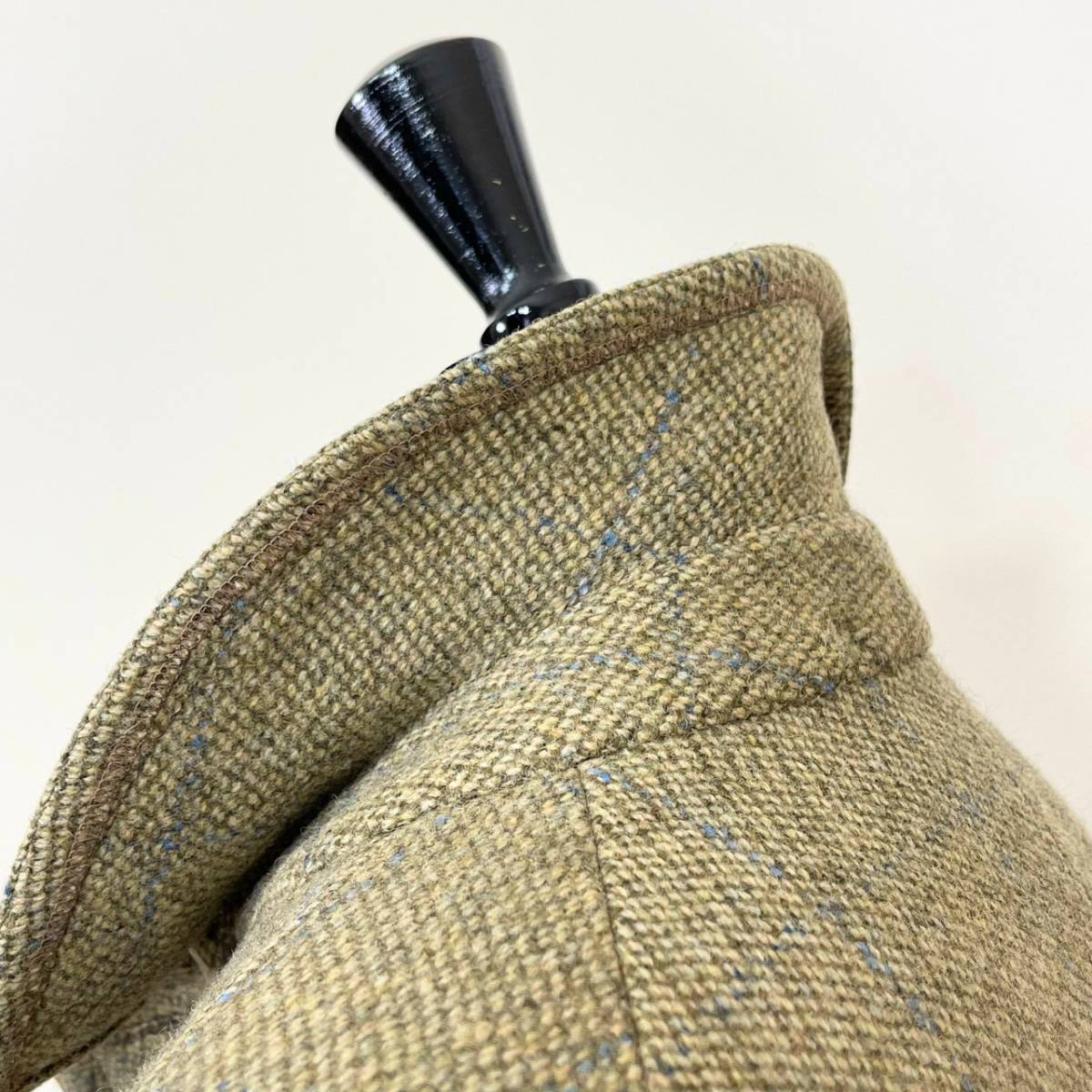  rare { AQUASCUTUM / one sheets sleeve }60s 70s finest quality goods [ Aquascutum Scottish tweed bar ma car n coat 46REG Vintage ]