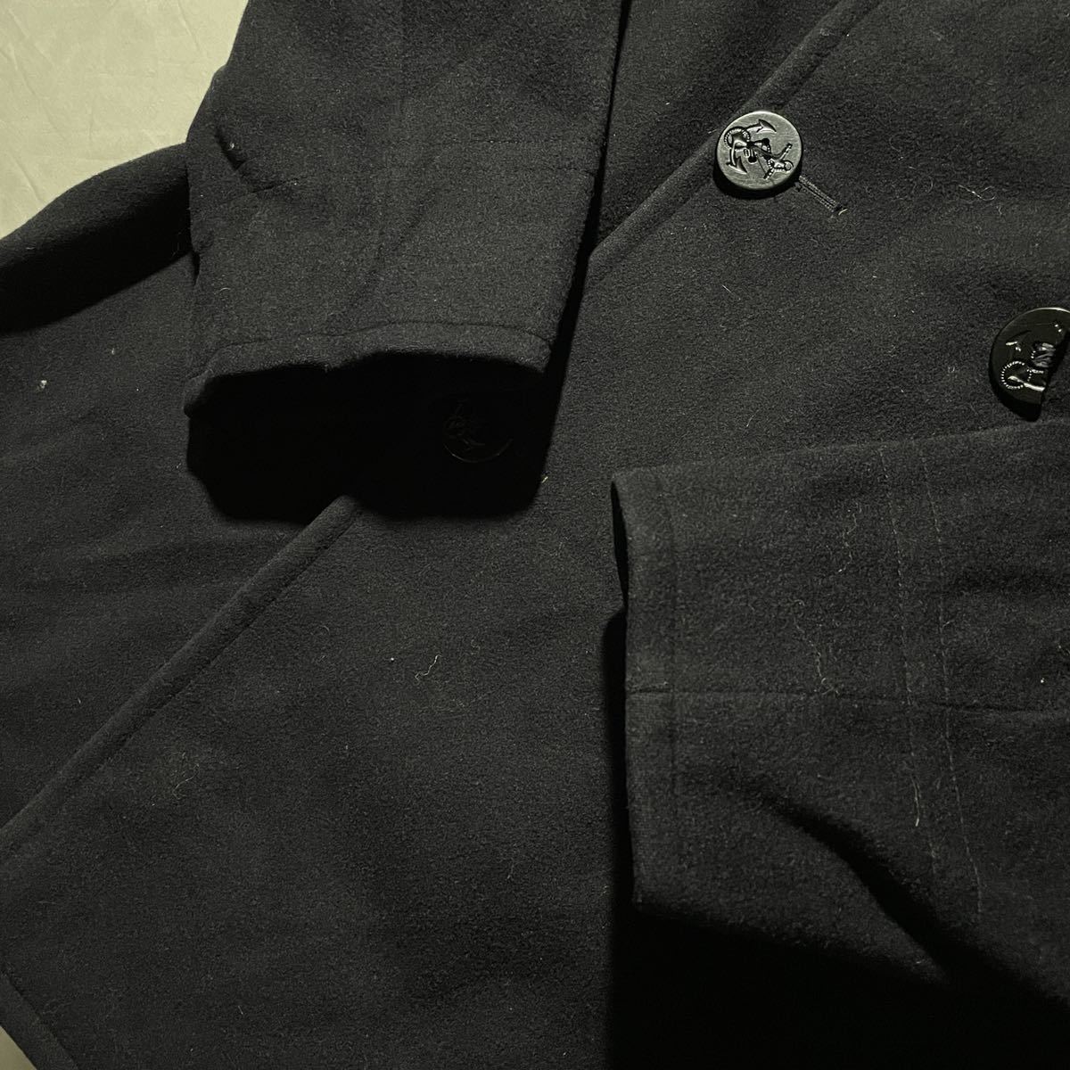 50s- US.NAVY PEA COAT ヴィンテージ USA製 米軍実物 ピーコート_画像4