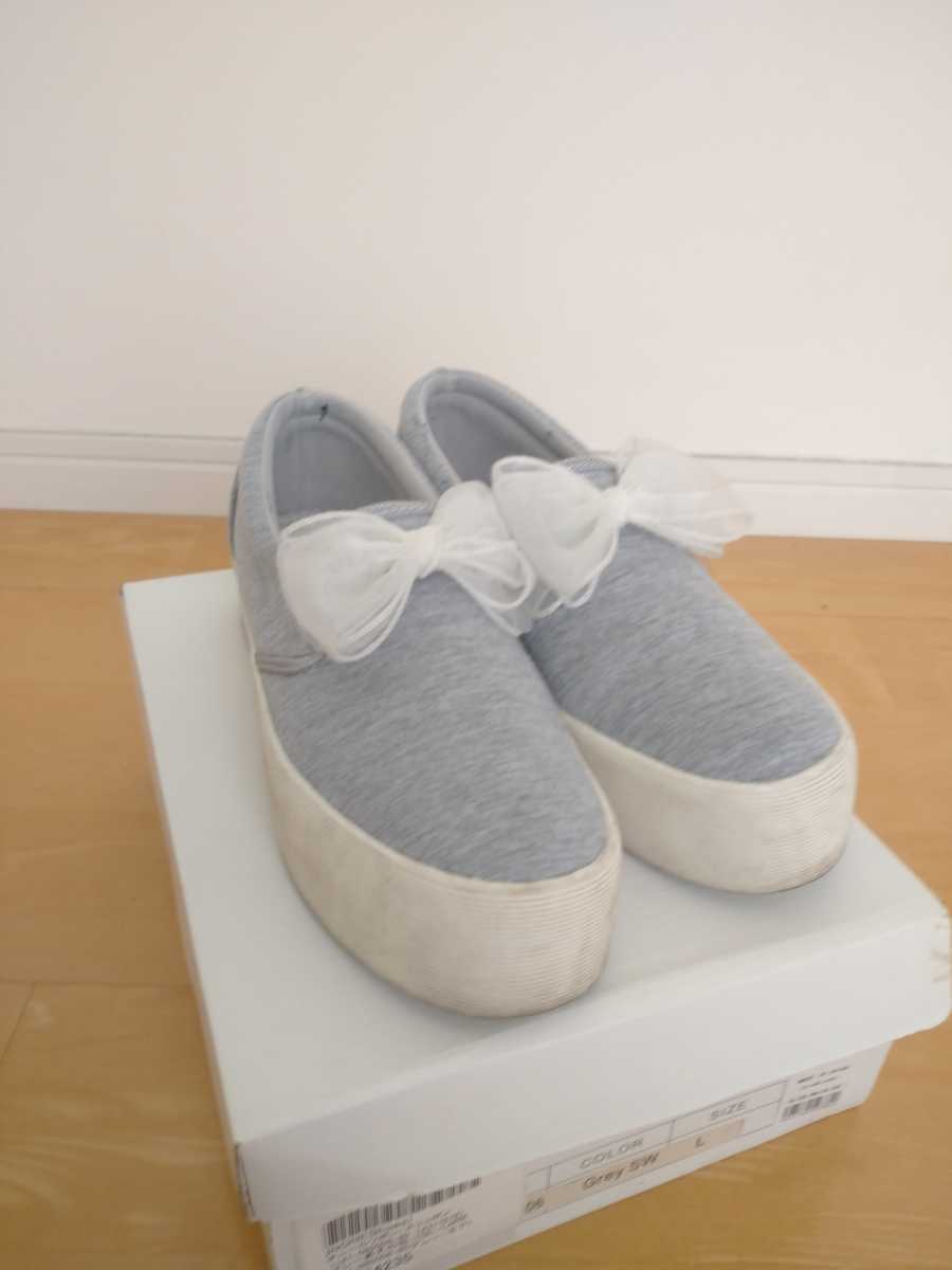 INGNI*chu-ru ribbon slip-on shoes 