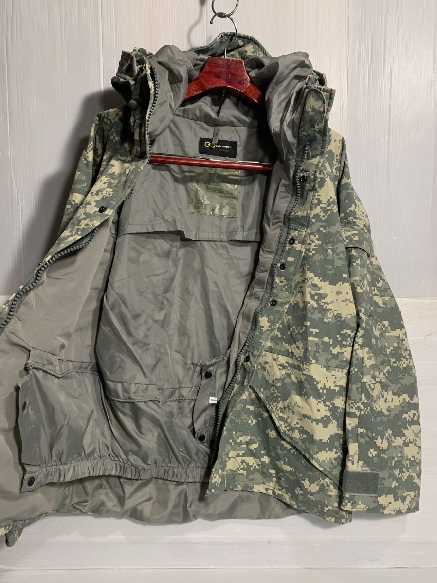 westrooper シービーズ　デジカモ　迷彩　カモフラージュ柄　THE ECWCS PARKA GENⅡ ミリタリーパーカー　ジャケット ベージュ × 深緑×緑_画像9