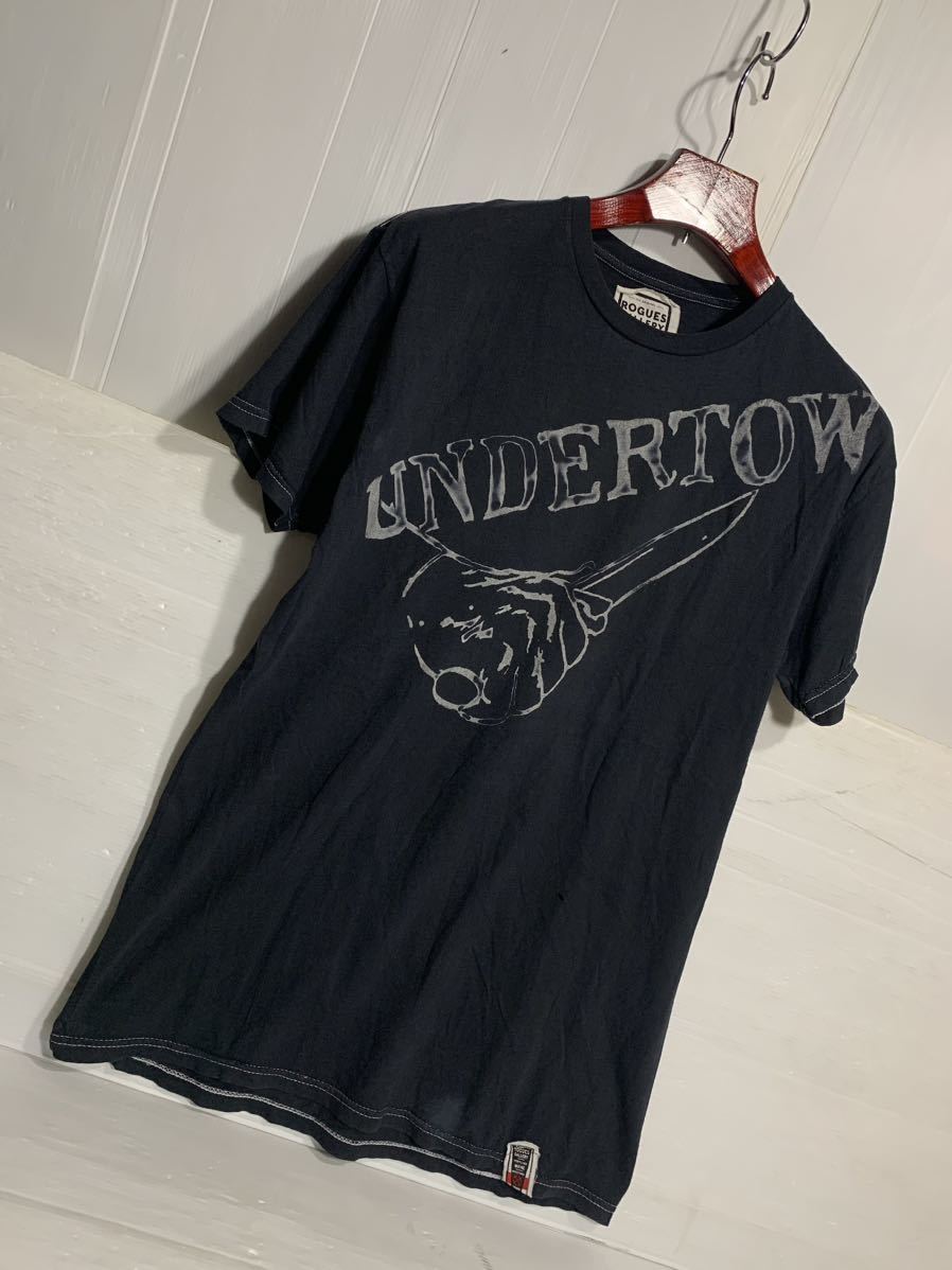 ROGUES GALLERY ローグスギャラリー　暴漢　ナイフ　UNDERTOW 半袖　Tシャツ　黒　M ブラック_画像8