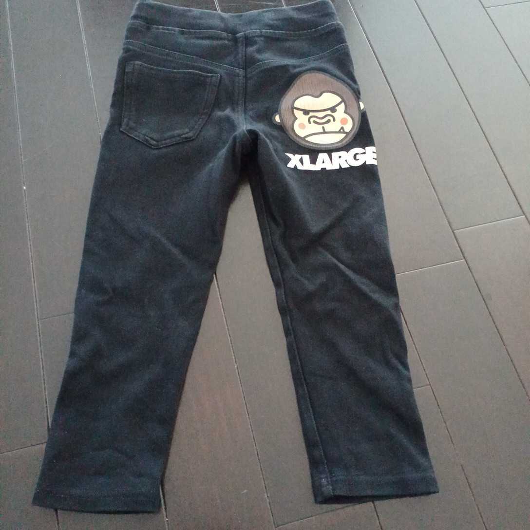 XLARGE エクストララージ　キッズ　ストレッチパンツ　ブラック　90㎝　中古_画像2